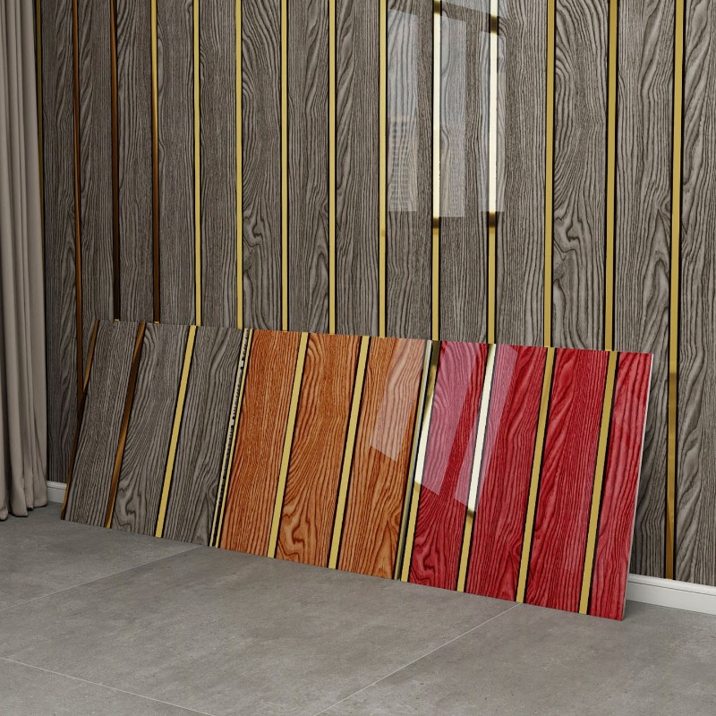 Luxury Wood Grain Wall Panels  - Pvc Panel Background ulasan dan harga