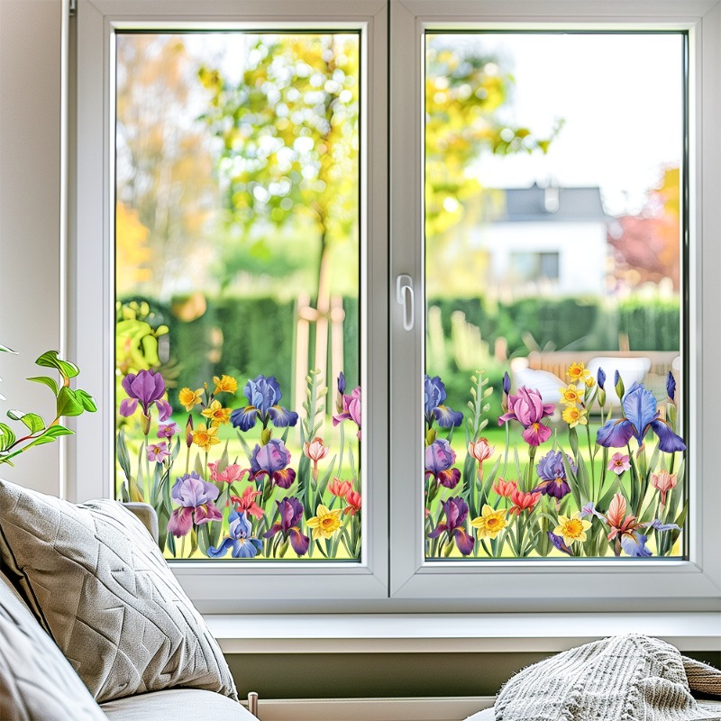 Colorful Beautiful Iris Flower - Pvc Panel Background ulasan dan harga