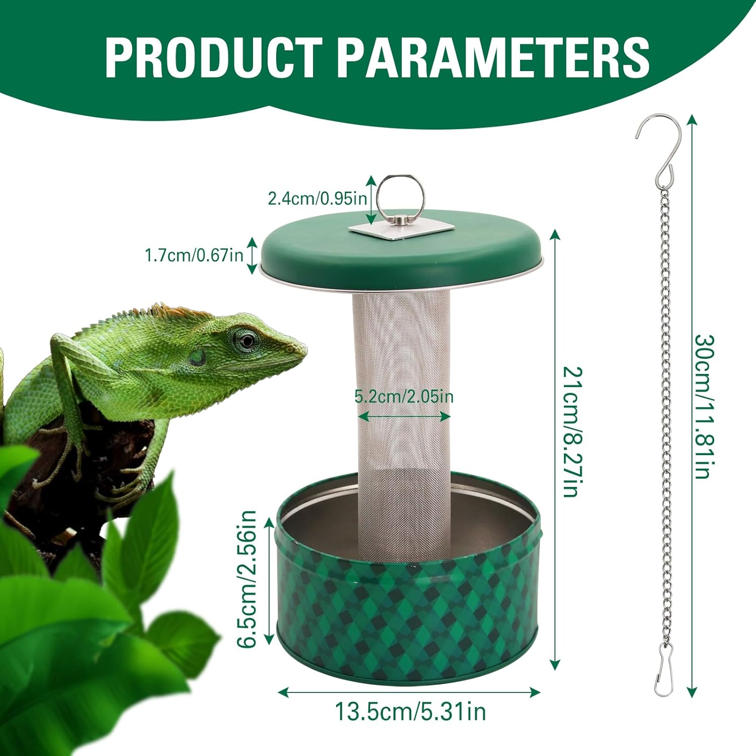 Bearded Dragon Feeder Chameleo - Water Dish Reptile ulasan dan harga