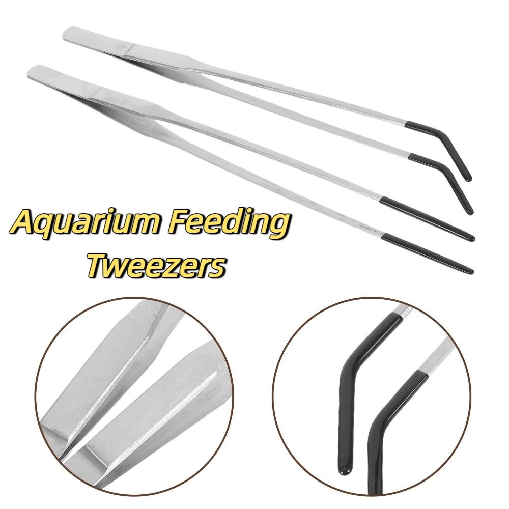 2Pcs Stainless Steel Aquarium  - Feeding Tong Stainless ulasan dan harga