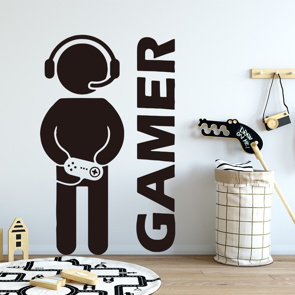 1pc Gamer Wall Art Decal For K - Glass Door Hinge ulasan dan harga